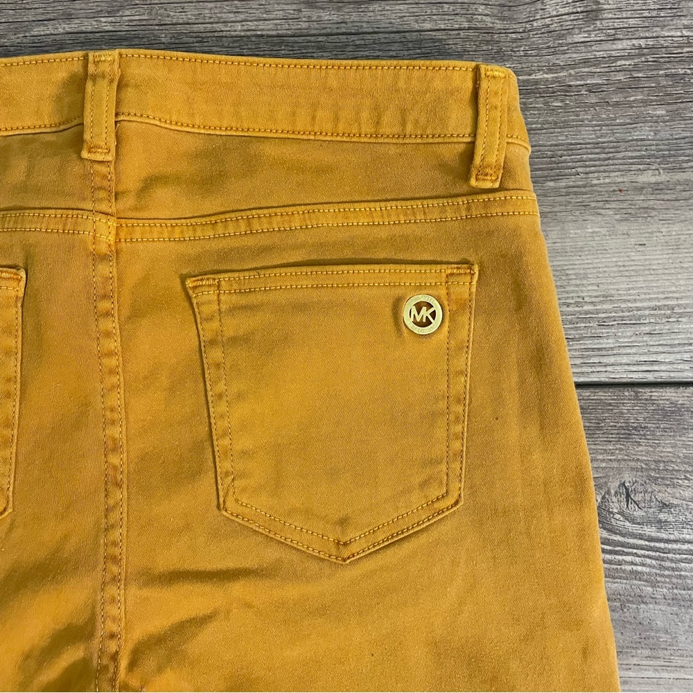 MICHAEL Michael Kors Mustard Skinny‎ Slim Leg Jeans Women’s 10 High Rise Denim - Picture 5 of 8